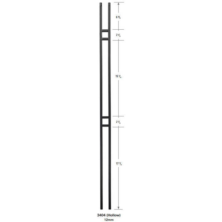 3404Double Bar Forma baluster 1/2"