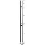 3404Double Bar Forma baluster 1/2"