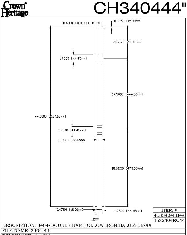 3404 Double Bar Forma Baluster