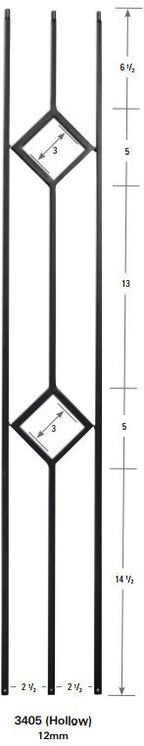 3405 One Diamond Forma Baluster Panel
