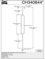 3408 Oval Baluster, CADD Drawing