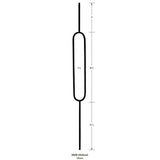 3408 Single Oval Hollow Stair Baluster 12mm