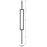 3409 Single Rectangle 12mm Hollow Stair Baluster