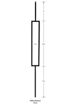 3409 Rectangle Baluster, Satin Black