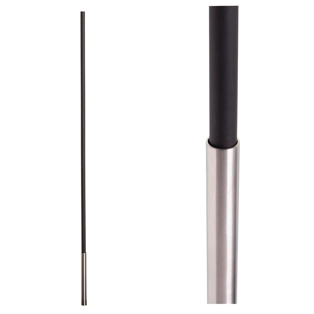 SoHo - Stainless Steel Base on Satin Black Baluster