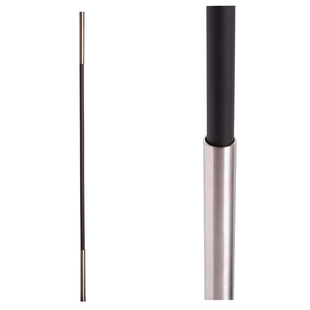 SoHo - Stainless Steel Base on Satin Black Baluster