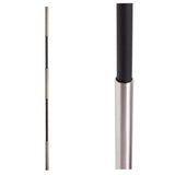 SoHo - Stainless Steel Base on Satin Black Baluster