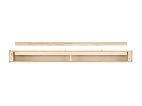 The Cades Shiplap Fireplace Mantel Shelves, Back View