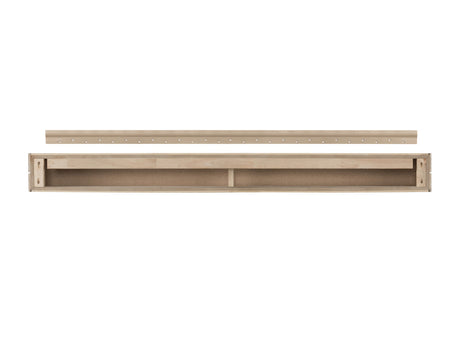 The Cades Pallet Fireplace Mantel Shelves, Back View