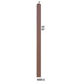 4000 60" S4S Newel with Chamfered Top Dimensional Information