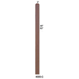 4000 48" S4S Newel with Chamfered Top Dimensional Information