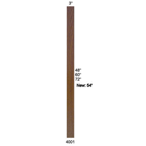 4001 54" S4S Newel Post