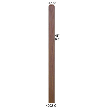 4002 48" S4S Newel with Chamfered Top