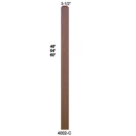 4002 54" S4S Newel with Chamfered Top