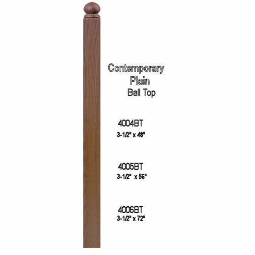 4005BT 56" Ball Top S4S Newel Post (2)