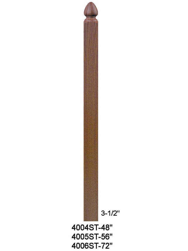 4004ST 48" Spade Top S4S Newel Post