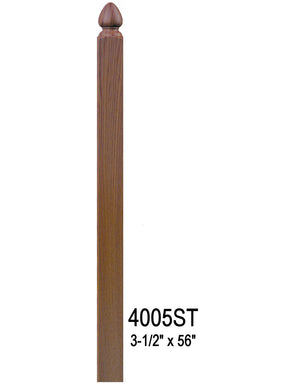 4005ST 56" Spade Top S4S Newel Post