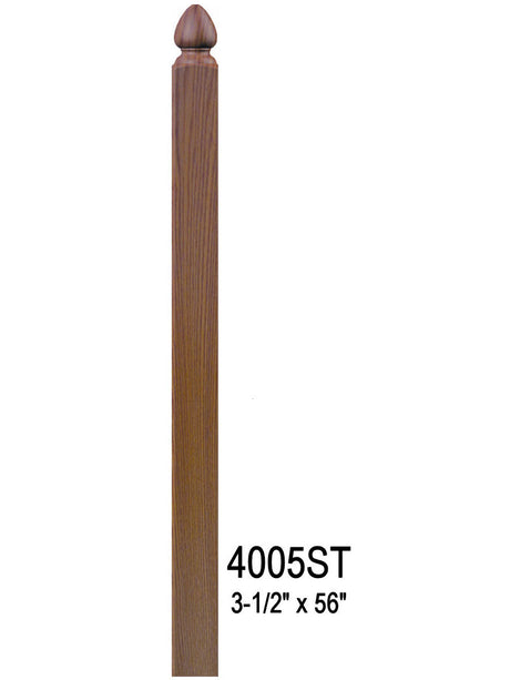 4005ST 56" Spade Top S4S Newel Post