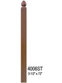 4006ST 72" Spade Top S4S Newel Post