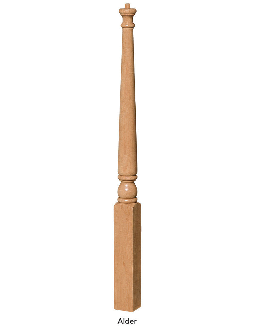 4011 Colonial Pin Top Start Newel Post Alder