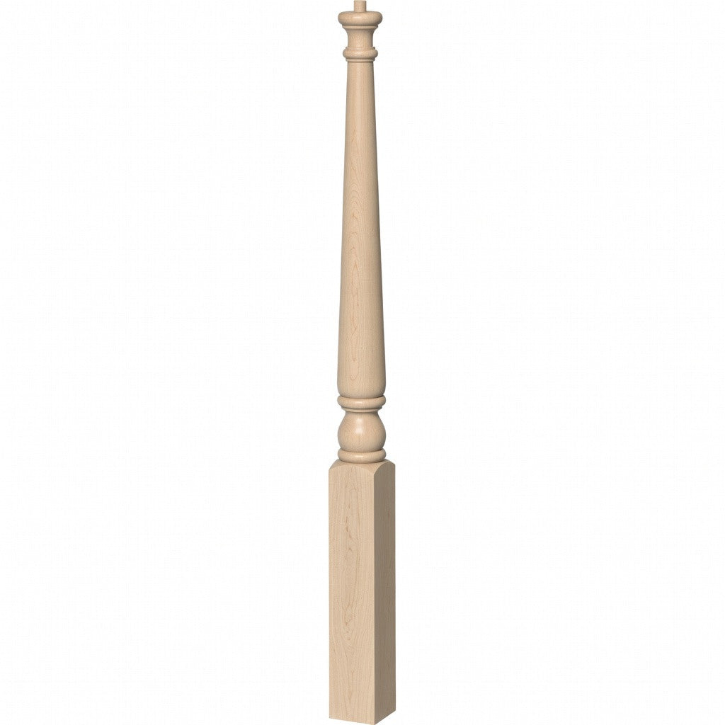 4011 Colonial Pin Top Start Newel Post Hard Maple