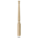 4010 Poplar Colonial 3" Pin Top Newel Post