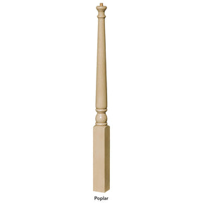 4010 Poplar Colonial 3" Pin Top Newel Post