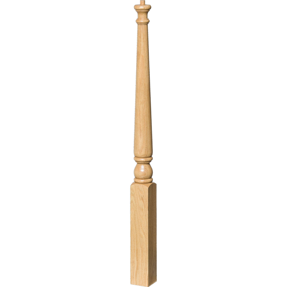 SP-4010 Colonial Red Oak Pin Top Starting Newel Post