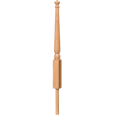 4012 Red Oak Colonial Pin Top Starting Newel Post  2