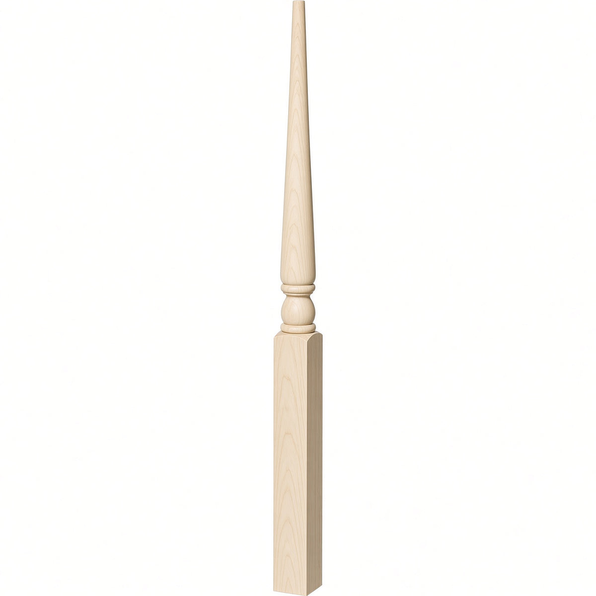 4013 3" x 48" Colonial Stablizer Newel Post, Birch