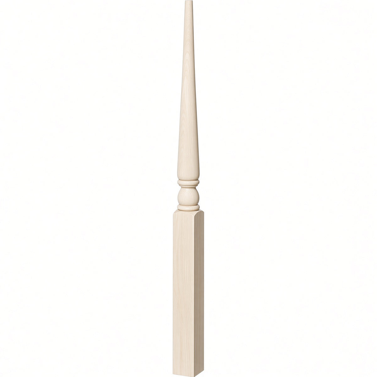 4013 3" x 48" Colonial Stablizer Newel Post, Hard Maple