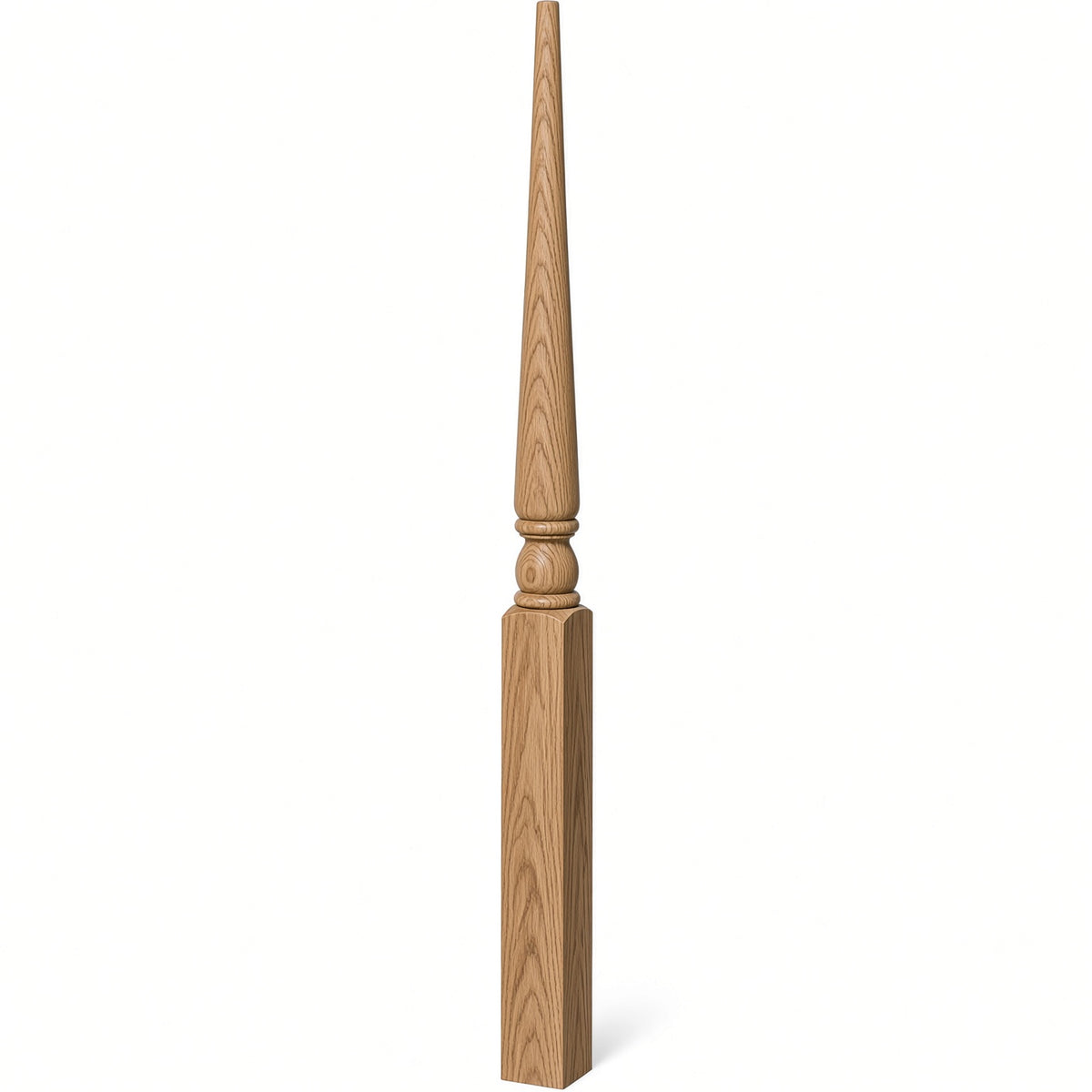 4013 3" x 48" Colonial Stablizer Newel Post, Hickory