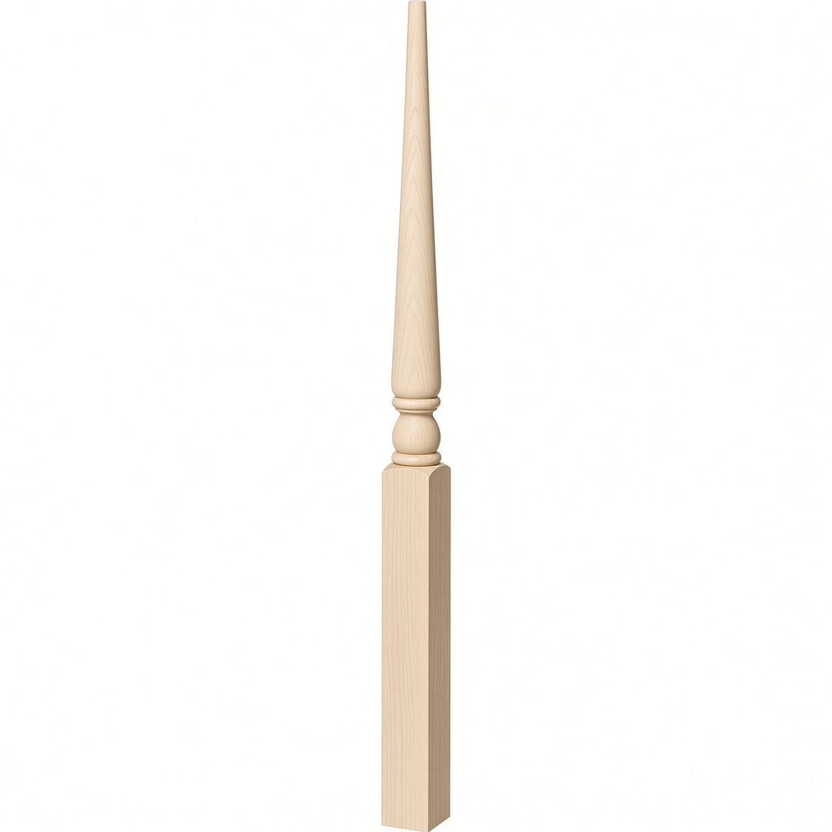 4013 3" x 48" Colonial Stablizer Newel Post, Soft Maple