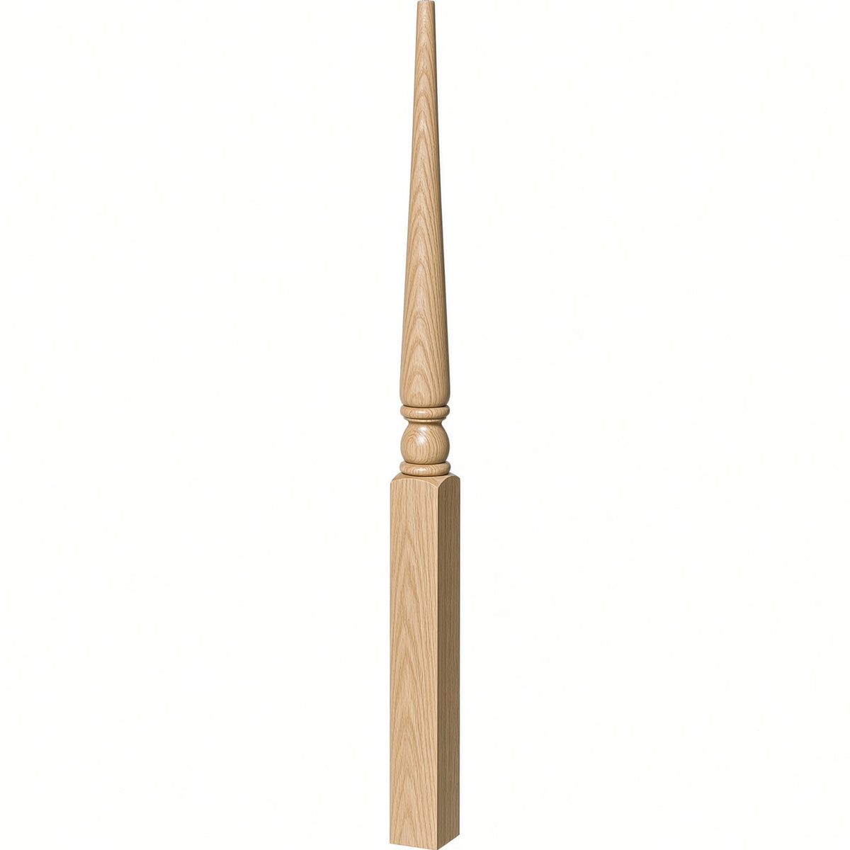 4013 3" x 48" Colonial Stablizer Newel Post, White Oak