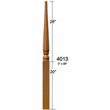 4013 Colonial Support Newel Post Dimensional Information