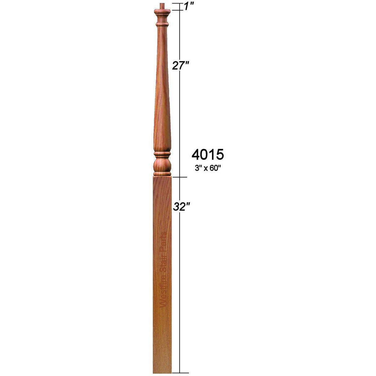 SP-4015 Colonial Poplar Intermediate Landing Newel 2