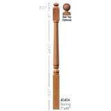 4040A Colonial Starting Newel Post