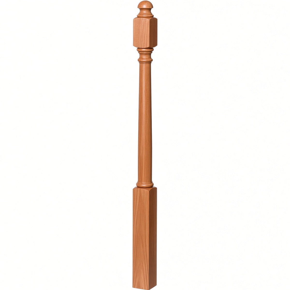 4040B 3" x 48" Colonial Starting Newel Post, American Cherry