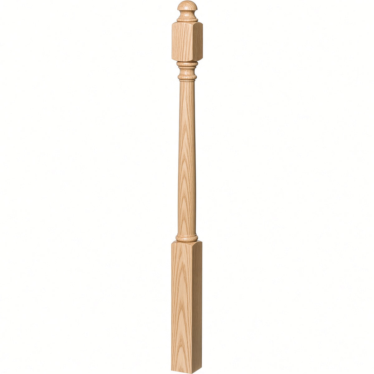 4040B 3" x 48" Colonial Starting Newel Post, Ash