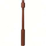 4040B 3" x 48" Colonial Starting Newel Post, Brazilian Cherry