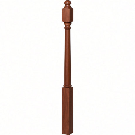 4040B 3" x 48" Colonial Starting Newel Post, Brazilian Cherry