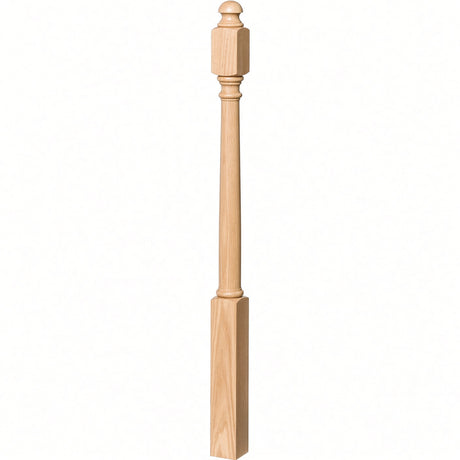 4040B 3" x 48" Colonial Starting Newel Post, Hard Maple