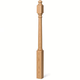 4040B 3" x 48" Colonial Starting Newel Post, Hickory