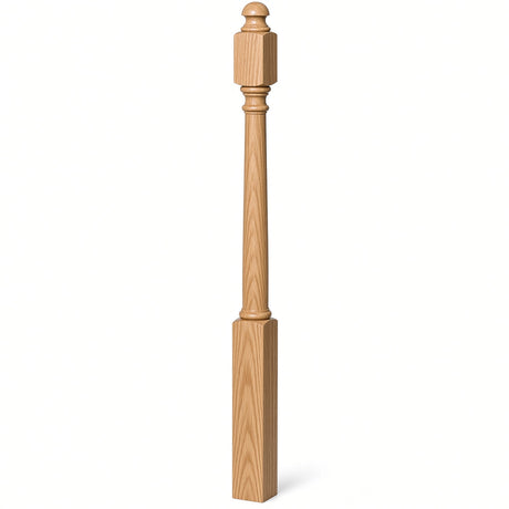 4040B 3" x 48" Colonial Starting Newel Post, Hickory