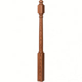 4040B 3" x 48" Colonial Starting Newel Post, Mahogany