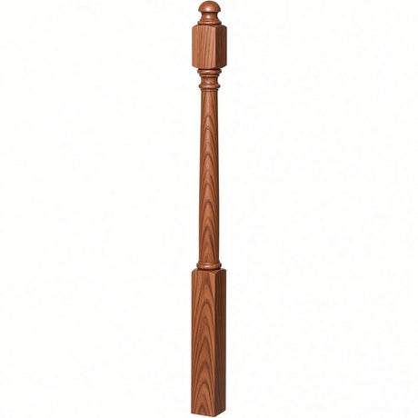 4040B 3" x 48" Colonial Starting Newel Post, Mahogany