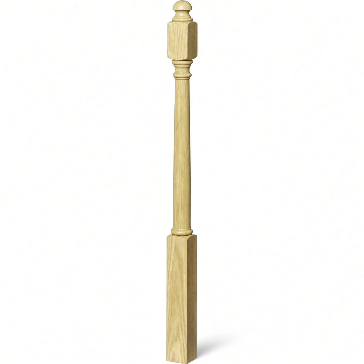 4040B 3" x 48" Colonial Starting Newel Post, Poplar