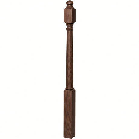 4040B 3" x 48" Colonial Starting Newel Post, Walnut
