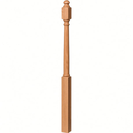 4042B 3" x 54" Sarting Mushroom Top or Ball Top Colonial Newel Post, American Cherry