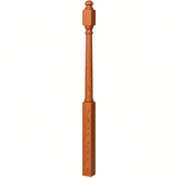 4042B 3" x 54" Sarting Mushroom Top or Ball Top Colonial Newel Post, Brazilian Cherry